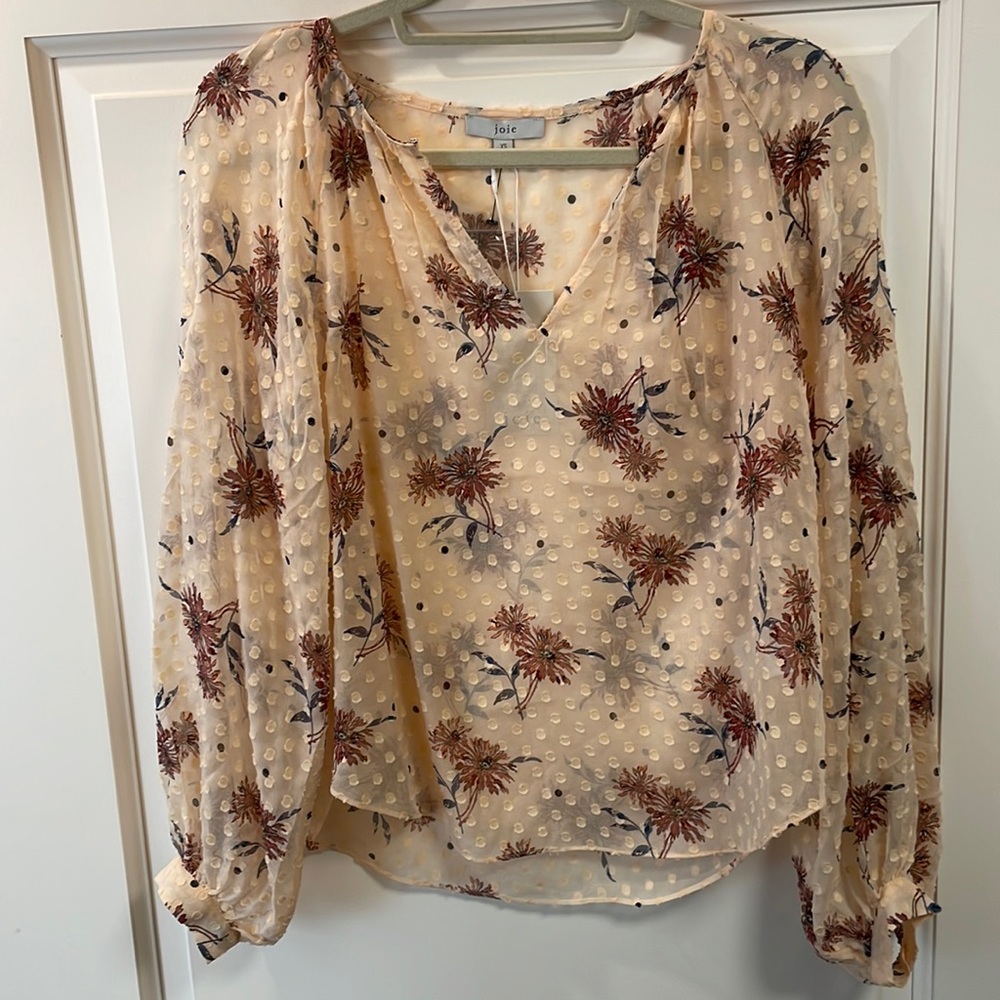 Joie light pink floral top